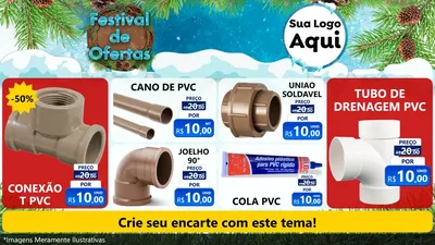 Modelo de TV para TV Horizontal com o tema Festival de Ofertas - Inverno para Tubos e conexões