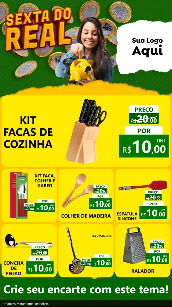 Modelo de Rede Social para Stories com o tema Sexta do Real para Utilidades Domésticas