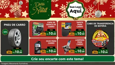 Modelo de TV para TV Horizontal com o tema Natal de Ofertas para Auto peças