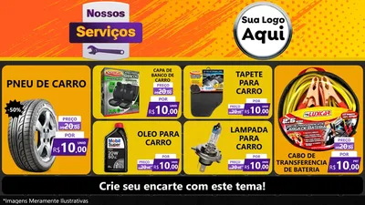 Modelo de TV para TV Horizontal com o tema Nossos Serviços para Auto peças