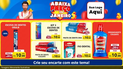 Modelo de TV para TV Horizontal com o tema Abaixa Preço em Janeiro para Higiene Pessoal