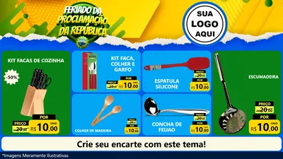 Modelo de TV para TV Horizontal com o tema Feriado da Proclamação da República para Utilidades Domésticas