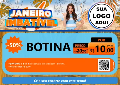 Modelo de Cartaz para Cartaz A4 Horizontal com o tema Janeiro Imbatível para Agropecuária