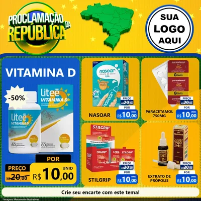 Modelo de Rede Social para Feed Facebook com o tema Proclamação da República para Farmácia
