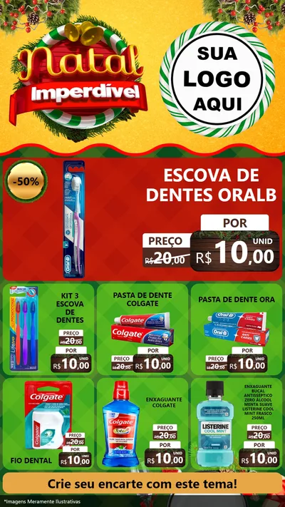 Modelo de Rede Social para Stories com o tema Natal Imperdível para Higiene Pessoal