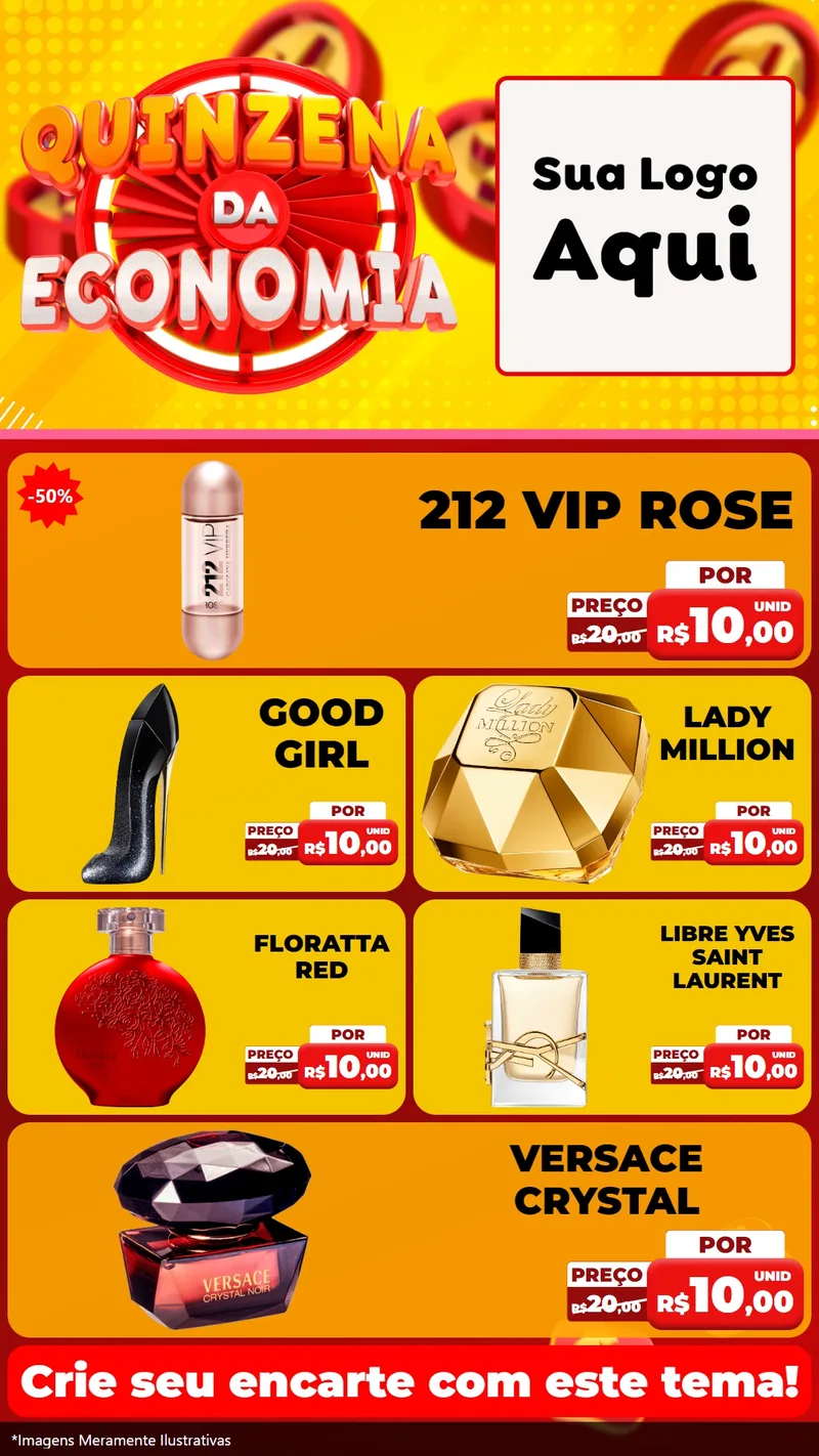 Modelo de TV para TV Vertical com o tema Quinzena Da Economia para Perfumes