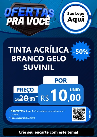 Modelo de Cartaz para Cartaz A4 Vertical com o tema Ofertas Para Você - Auto e Motopeças para Tintas e Ferramentas