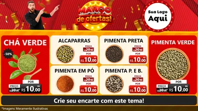 Modelo de TV para TV Horizontal com o tema Março de Ofertas! para Produtos Naturais