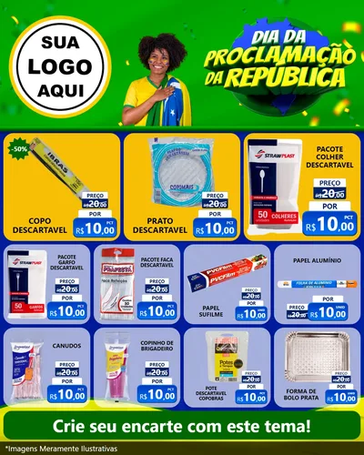 Modelo de Rede Social para Feed Instagram com o tema Dia Da Proclamação Da República para Embalagens