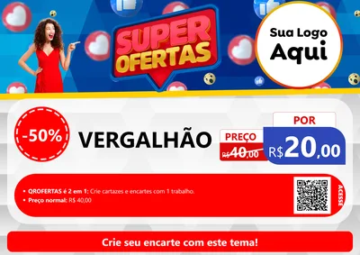 Modelo de Cartaz para Cartaz A4 Horizontal com o tema Super Ofertas para Ferragens