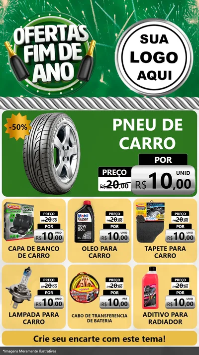 Modelo de Rede Social para Stories com o tema Ofertas Fim de Ano para Auto peças