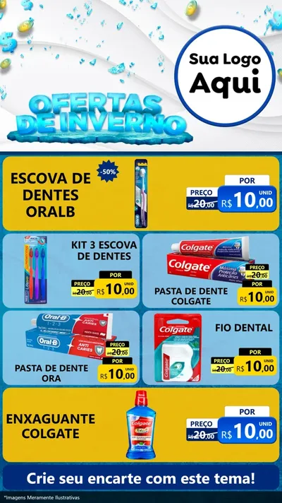 Modelo de TV para TV Vertical com o tema Ofertas de Inverno para Higiene Pessoal