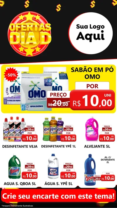 Modelo de Rede Social para Stories com o tema Dia D para Produtos de Limpeza