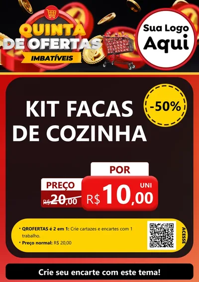 Modelo de Cartaz para Cartaz A4 Vertical com o tema Quinta de Ofertas Imbatíveis para Utilidades Domésticas