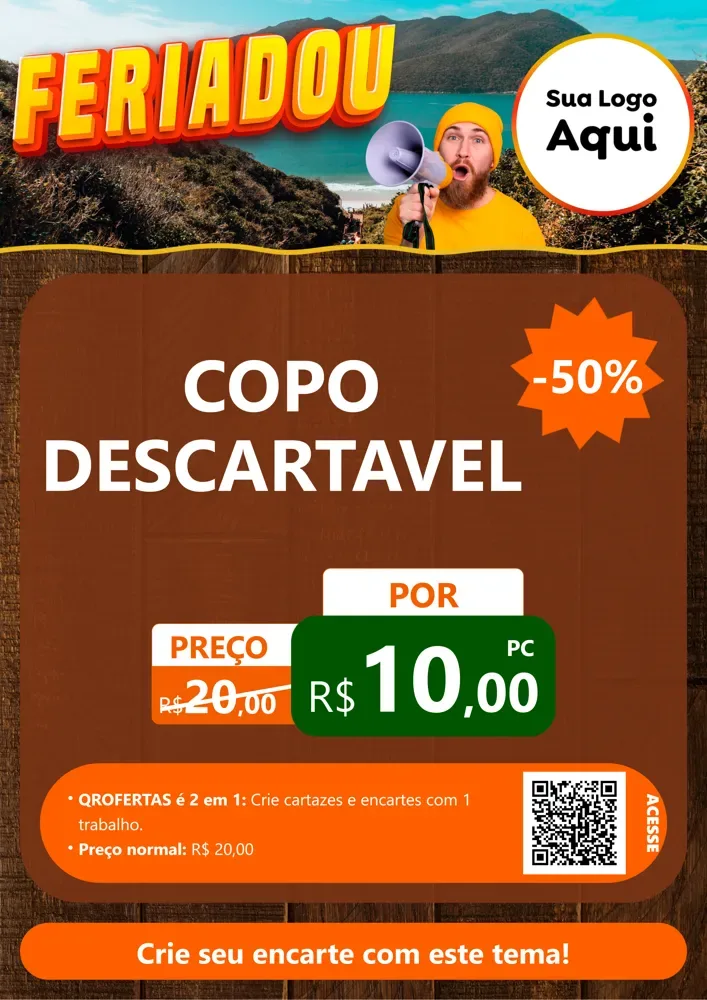 Modelo de Cartaz para Cartaz A4 Vertical com o tema Feriadou para Embalagens