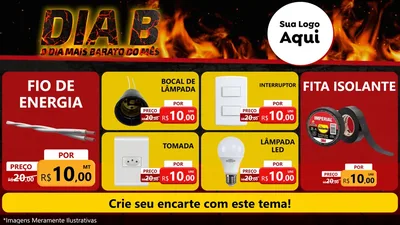 Modelo de TV para TV Horizontal com o tema Dia B para Materiais Elétricos