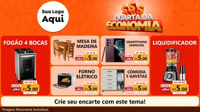 Modelo de TV para TV Horizontal com o tema Quarta da Economia para Móveis e Eletro