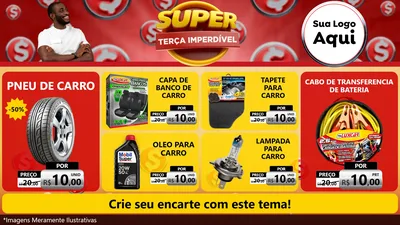 Modelo de TV para TV Horizontal com o tema Super Terça Imperdível para Auto peças