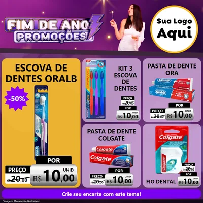 Modelo de Rede Social para Feed Facebook com o tema Fim de Ano Promoções para Higiene Pessoal