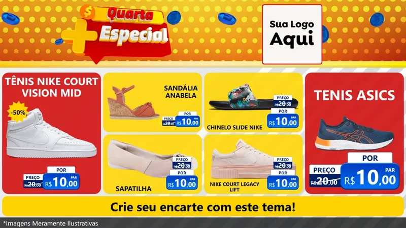 Modelo de TV para TV Horizontal com o tema Quarta Mais Especial para Calçados