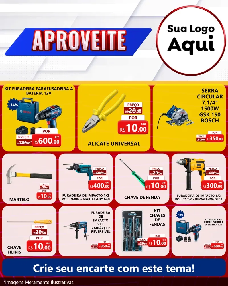 Modelo de Rede Social para Feed Instagram com o tema Aproveite para Maquinas e Ferramentas