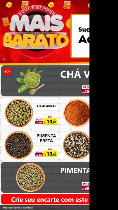 Modelo de TV para TV Vertical com o tema Mais Barato para Produtos Naturais