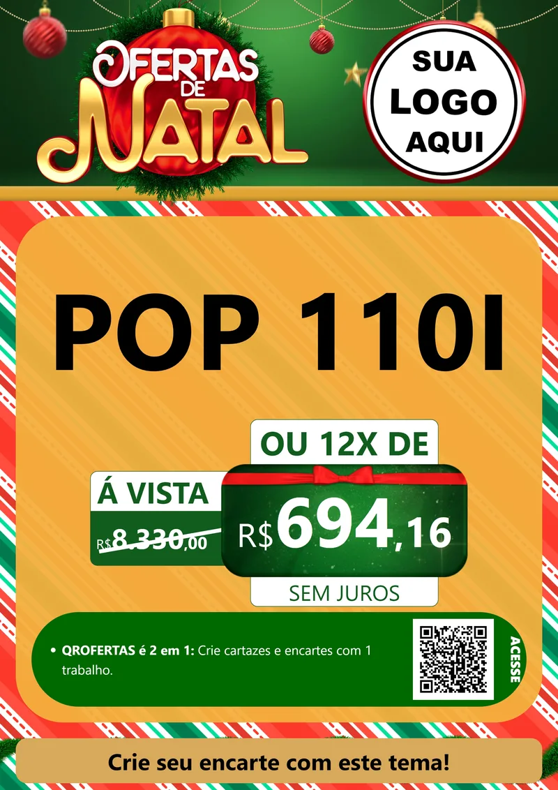 Modelo de Cartaz para Cartaz A4 Vertical com o tema Ofertas de Natal para Concessionaria de Motos