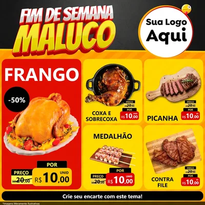 Modelo de Rede Social para Feed Facebook com o tema Final de Semana Maluco para Assados