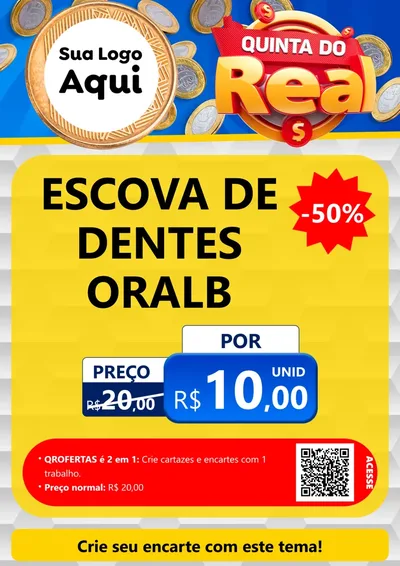 Modelo de Cartaz para Cartaz A4 Vertical com o tema Quinta do Real para Higiene Pessoal