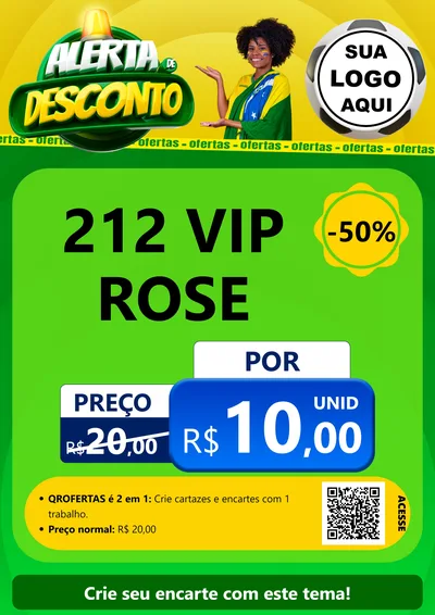 Modelo de Cartaz para Cartaz A4 Vertical com o tema Alerta de Desconto para Perfumes