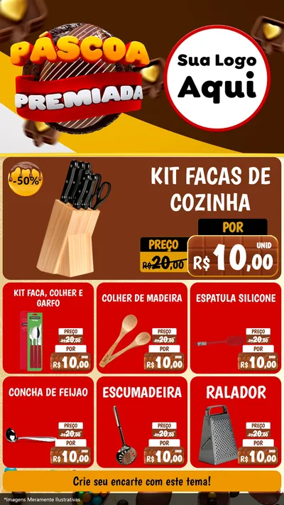 Modelo de Rede Social para Stories com o tema Páscoa Premiada para Utilidades Domésticas
