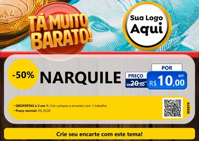 Modelo de Cartaz para Cartaz A4 Horizontal com o tema Está Muito Barato para Tabacaria