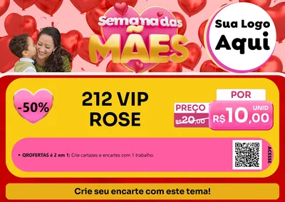 Modelo de Cartaz para Cartaz A4 Horizontal com o tema Semana Das Mães para Perfumes