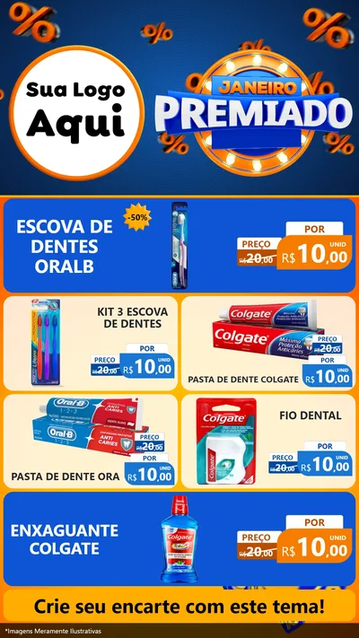 Modelo de TV para TV Vertical com o tema Janeiro Premiado para Higiene Pessoal