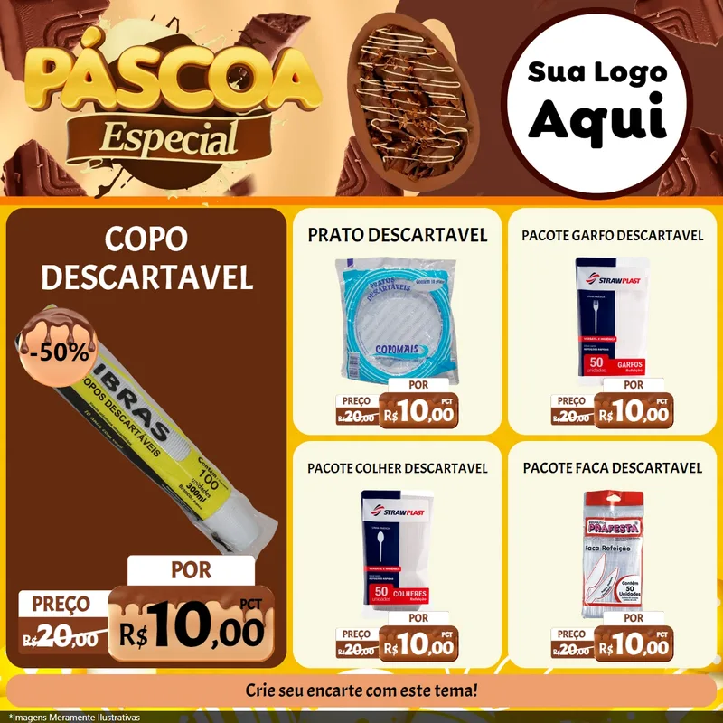 Modelo de Rede Social para Feed Facebook com o tema Páscoa Especial para Embalagens