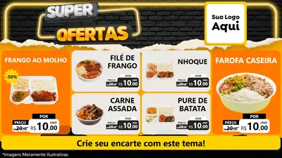 Modelo de TV para TV Horizontal com o tema Super Ofertas para Restaurante