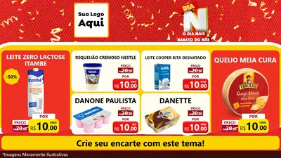 Modelo de TV para TV Horizontal com o tema Dia N o Dia Mais Barato do Mês para Frios e Laticínios