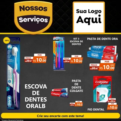 Modelo de Rede Social para Feed Facebook com o tema Nossos Serviços para Higiene Pessoal