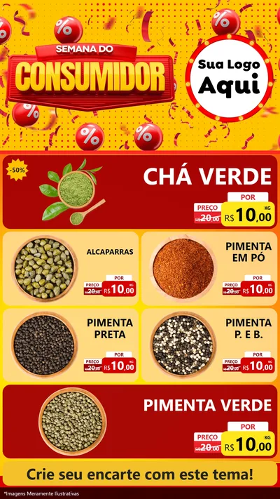 Modelo de TV para TV Vertical com o tema Semana do Consumidor para Produtos Naturais
