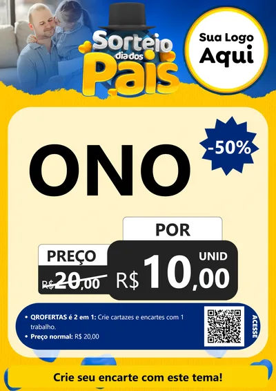 Modelo de Cartaz para Cartaz A4 Vertical com o tema Sorteio Dia Dos Pais para Óticas
