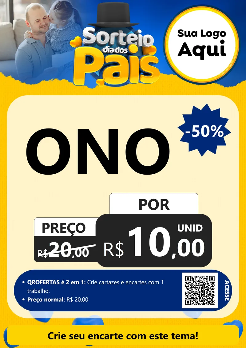 Modelo de Cartaz para Cartaz A4 Vertical com o tema Sorteio Dia Dos Pais para Óticas