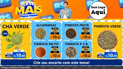 Modelo de TV para TV Horizontal com o tema Leve Mais, Pague Menos para Produtos Naturais