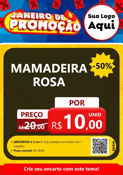 Modelo de Cartaz para Cartaz A4 Vertical com o tema Janeiro de Promoção para Bebês