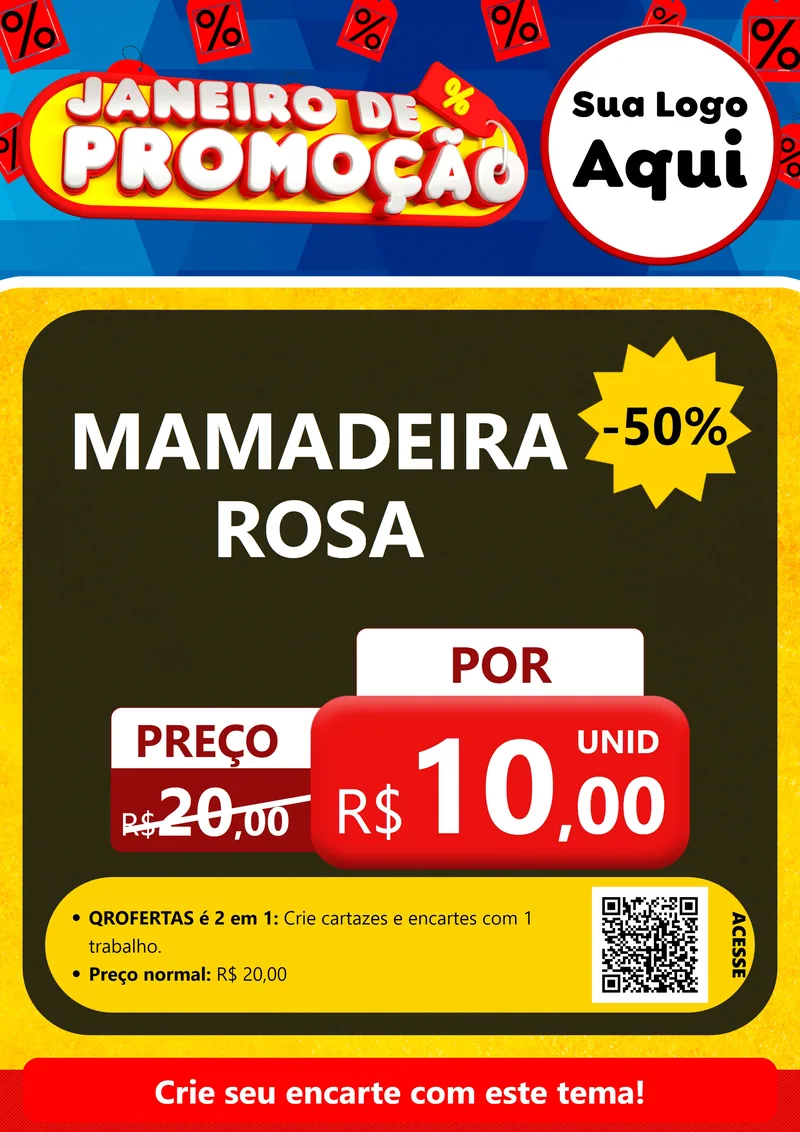 Modelo de Cartaz para Cartaz A4 Vertical com o tema Janeiro de Promoção para Bebês