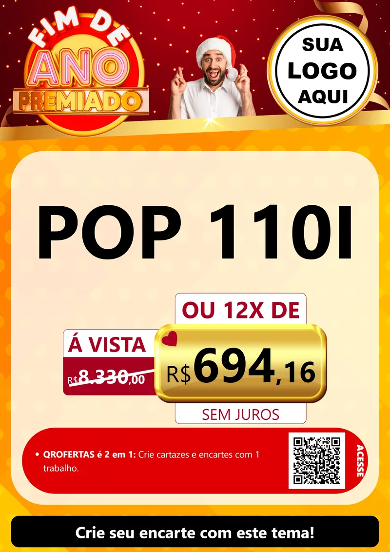Modelo de Cartaz para Cartaz A4 Vertical com o tema Fim de Ano Premiado para Concessionaria de Motos