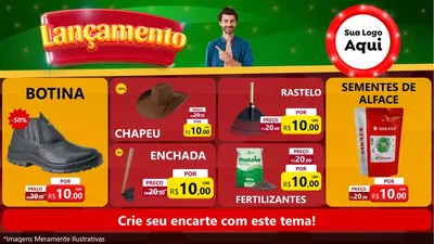 Modelo de TV para TV Horizontal com o tema Lançamento para Agropecuária