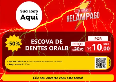 Modelo de Cartaz para Cartaz A4 Horizontal com o tema Ofertas Relâmpago para Higiene Pessoal