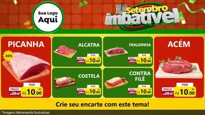 Modelo de TV para TV Horizontal com o tema Setembro Imbatível para Açougue