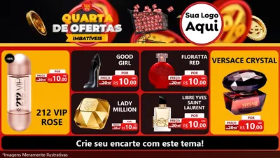 Modelo de TV para TV Horizontal com o tema Quarta de Ofertas Imbatíveis para Perfumes