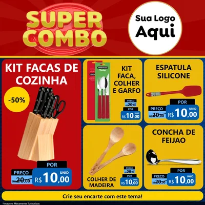 Modelo de Rede Social para Feed Facebook com o tema Super Combo para Utilidades Domésticas